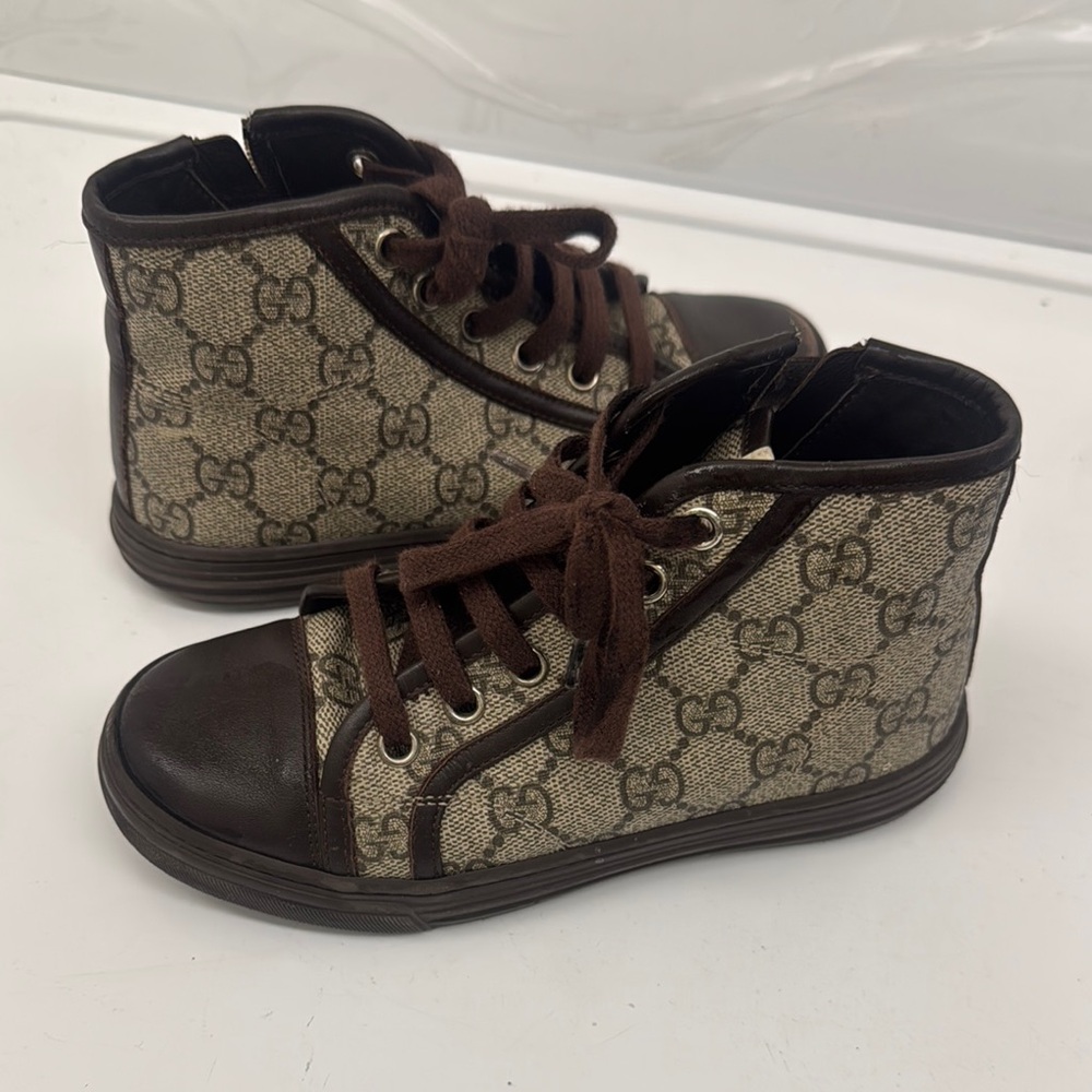 Gucci Monogram High-Top Sneakers